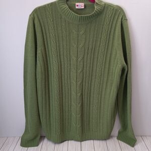 Vintage American Sweetheart By Haband Cableknit Lightweight Sweater